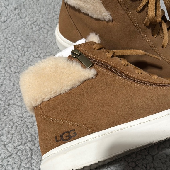 Women's Brown High-Top Sneakers - Picture 2 of 7